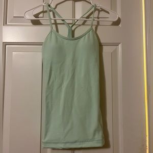 Mint green Lululemon Y tank top size 2!
